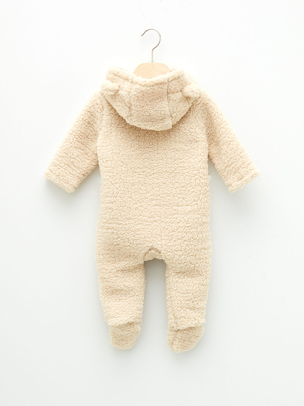 LC Waikiki Hooded Long Sleeve Basic Baby Girl Zipper Jumpsuit -W15799Z1-RMT