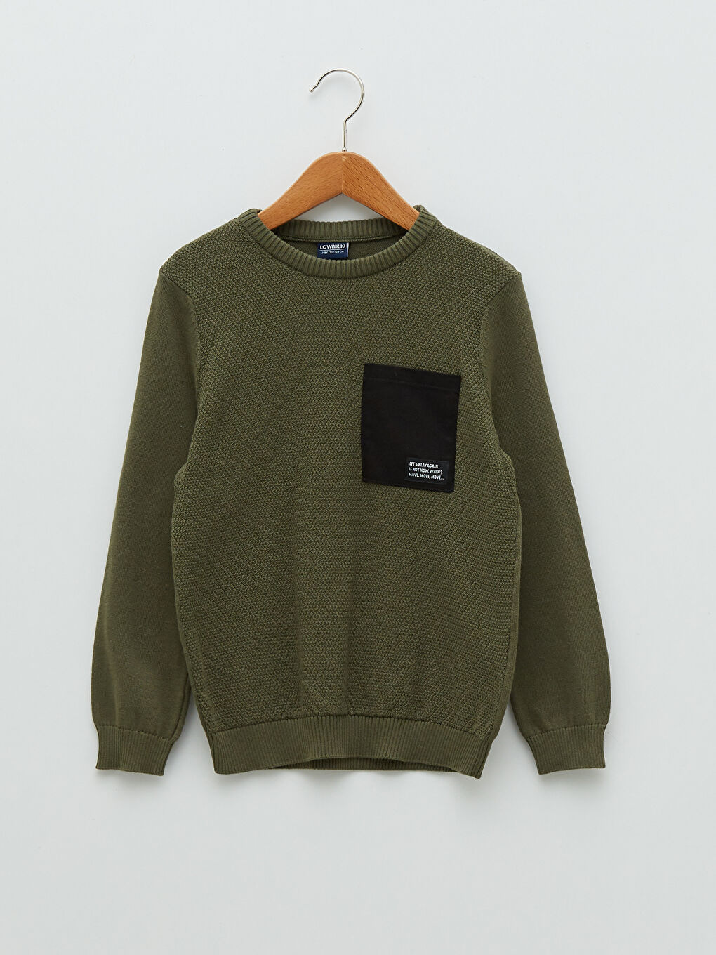 Crew Neck Printed Long Sleeve Boys' Knitwear Sweater