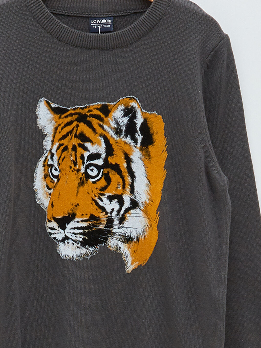 Crew Neck Printed Long Sleeve Boy Thin Knitwear Sweater-2