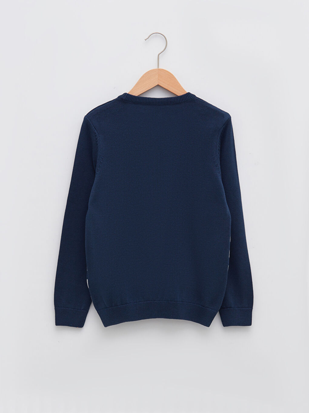 LCW Kids Crew Neck Patterned Long Sleeve Boy Thin Tricot Sweater -W15816Z4-LGS