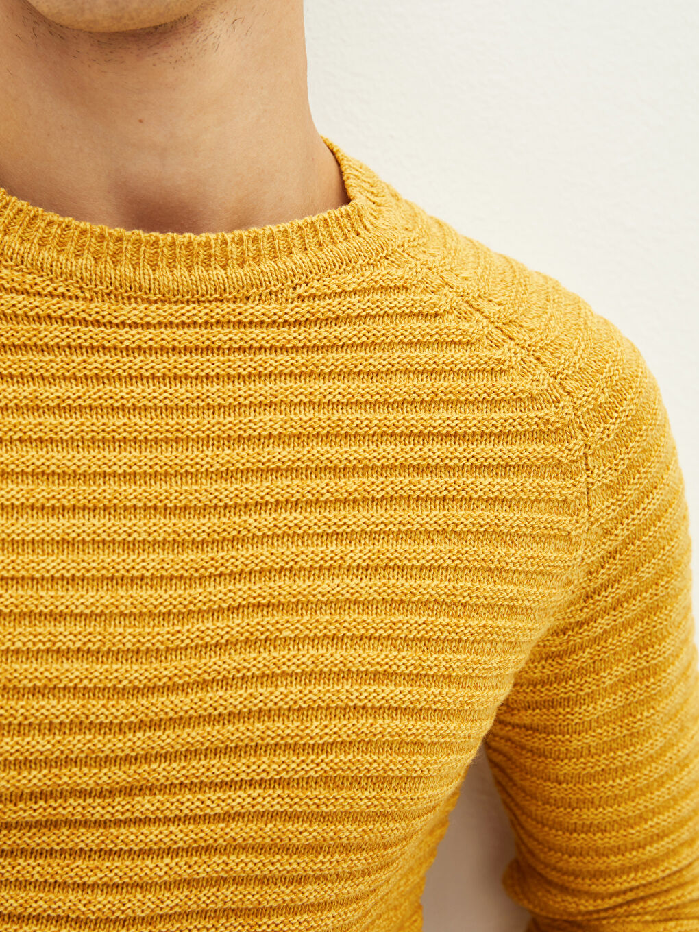 Свитер из трикотажа с круглым вырезом, длинным рукавом, толстый, мужской-4