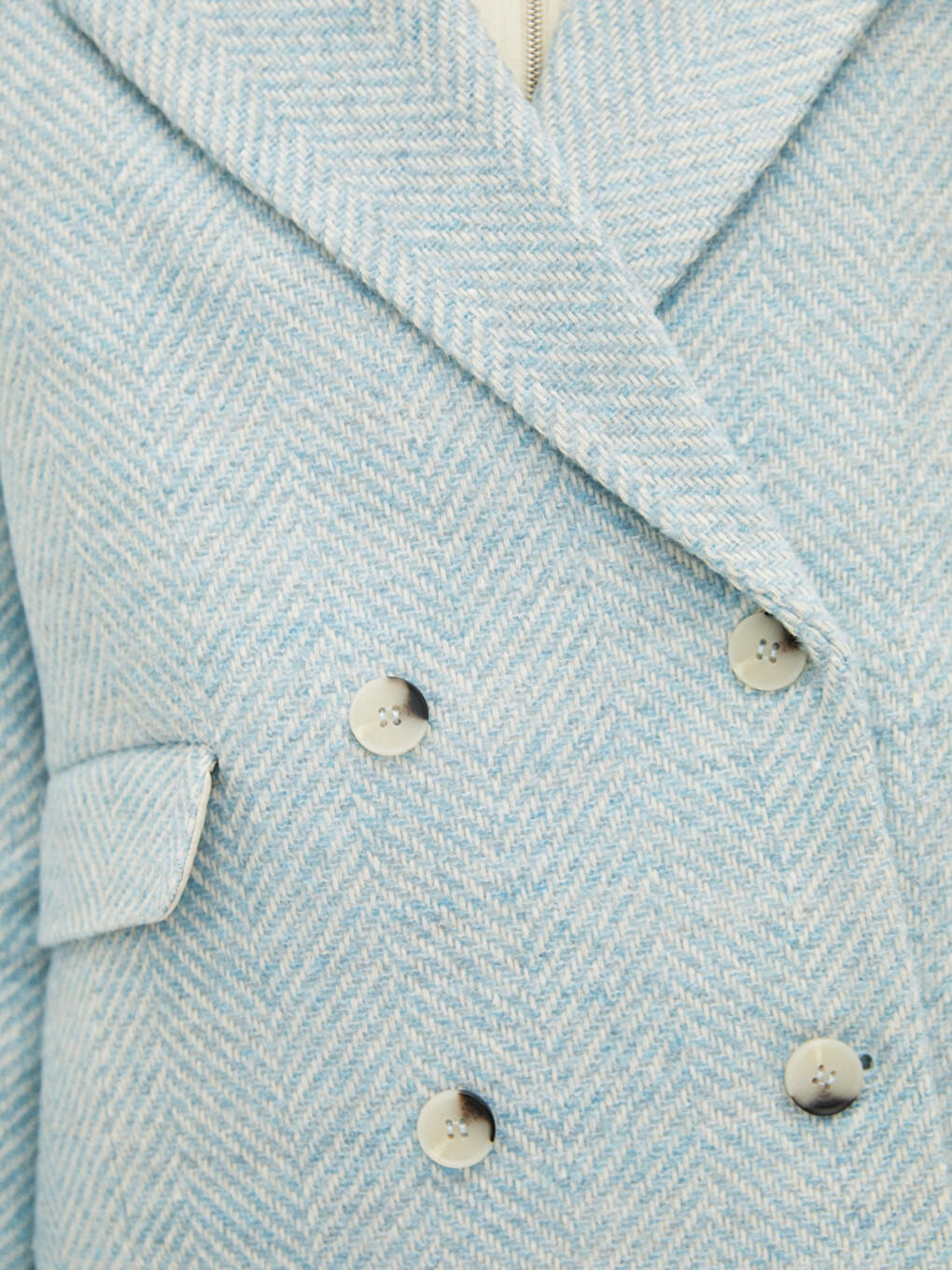 Jacket Collar Patterned Button Detailed Long Sleeve Thick Women's Cachet Coat-6