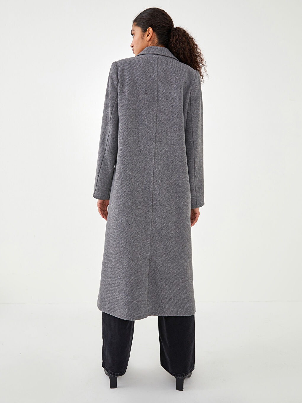 Palton Cachet cu Detalii Nasturi la Guler Jachetă și Mânecă Lungă pentru Femei-6