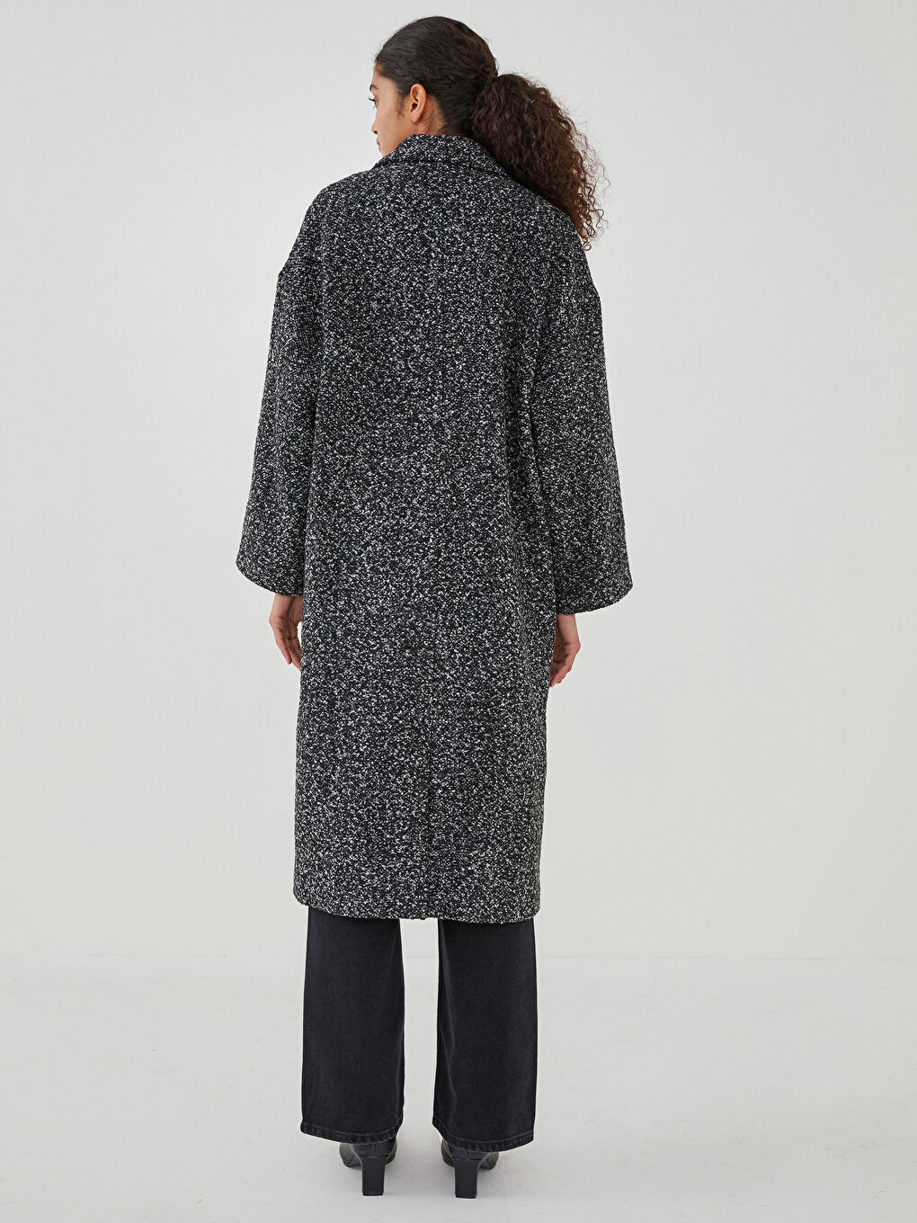 LC Waikiki Jacket Collar Regular Long Sleeve Pocket Detailed Women's Cachet Coat -W15858Z8-E3B