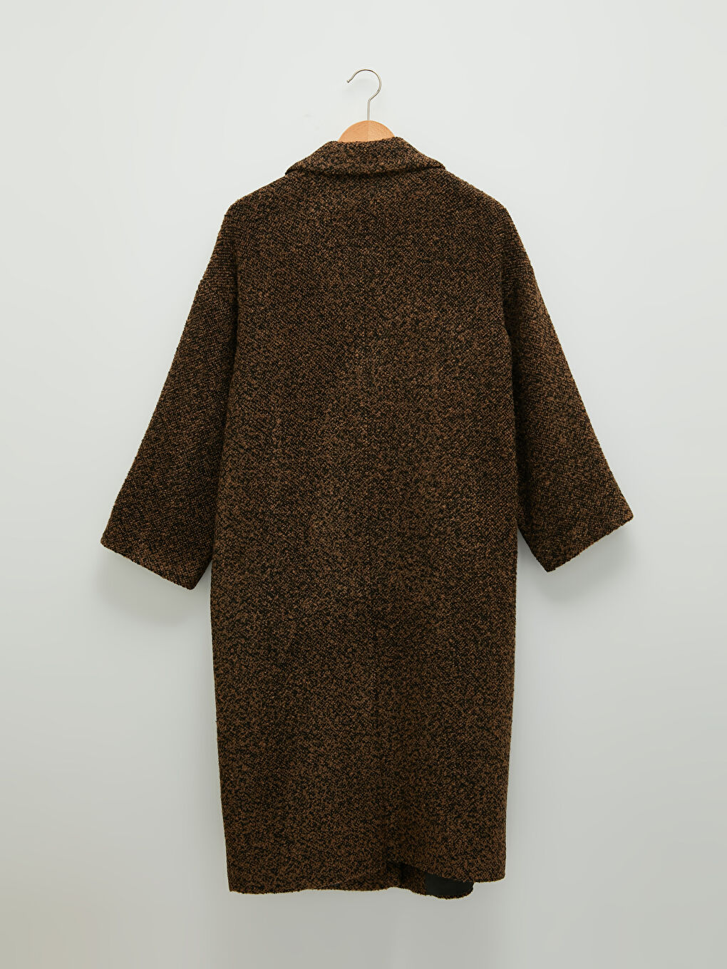 Jacket Collar Regular Long Sleeve Pocket Detailed Women's Cachet Coat-12