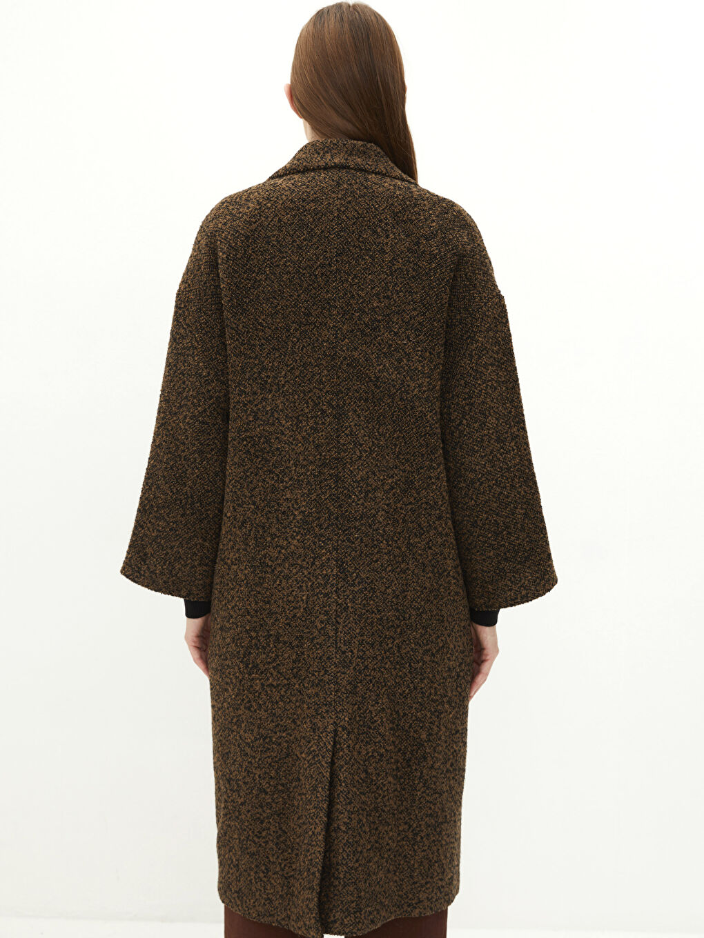 Jacket Collar Regular Long Sleeve Pocket Detailed Women's Cachet Coat-8