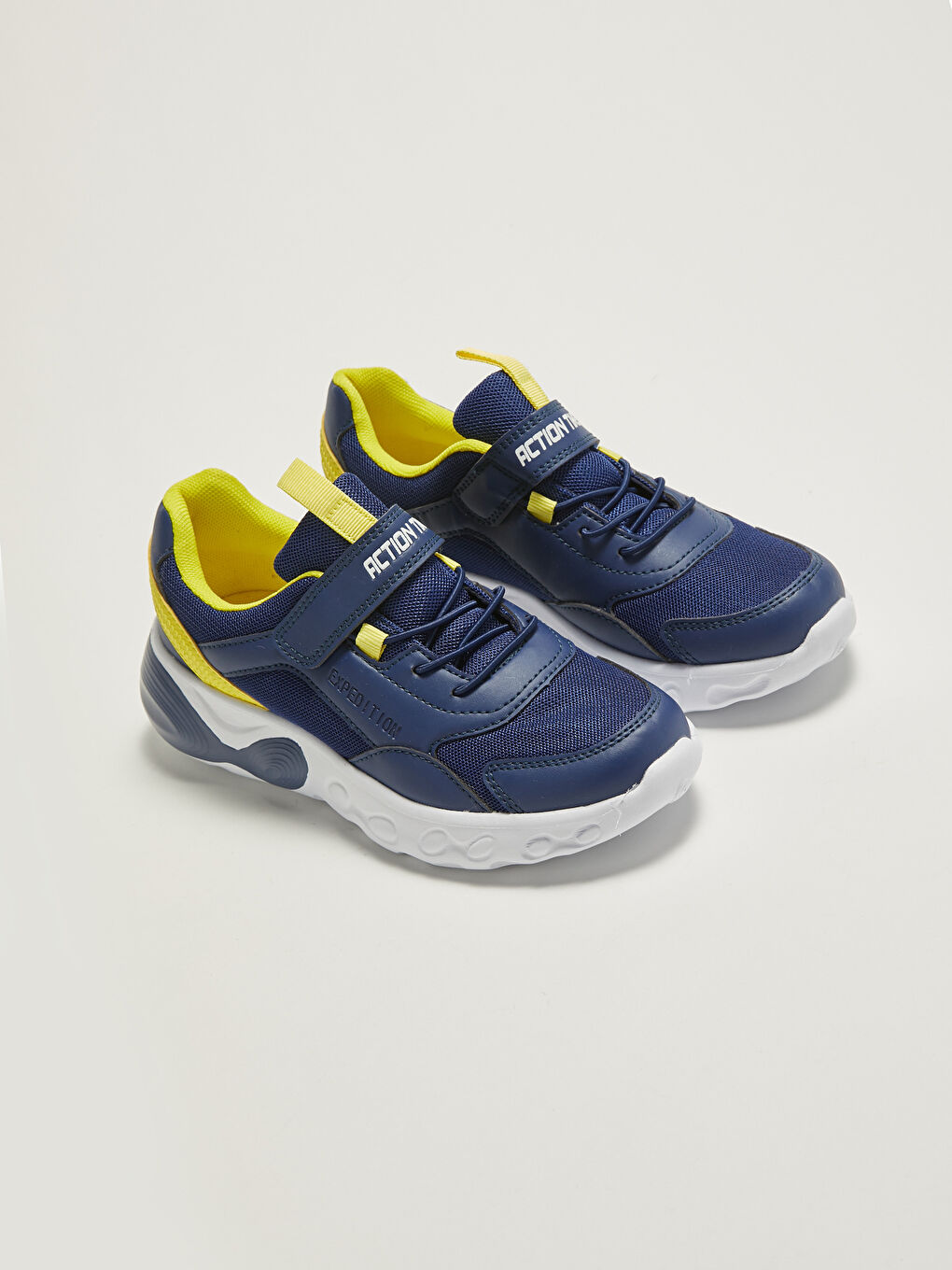 LCW STEPS Men's Mesh Detailed Hook and Loop Sport Shoes -W15867Z4-CRP