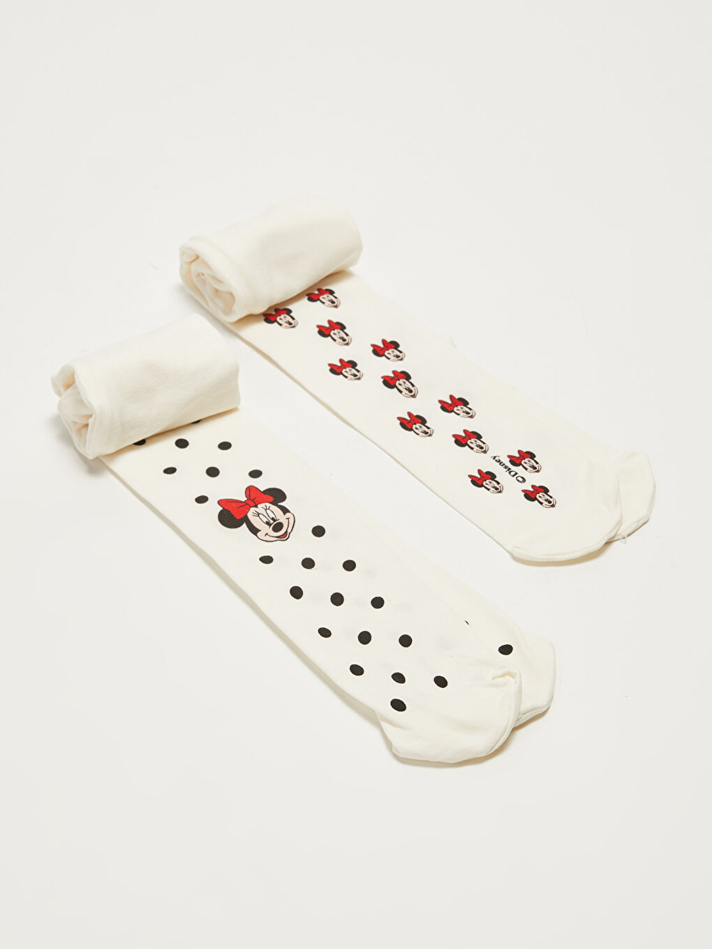 Minnie Mouse Printed Baby Girls Tights 2 Pack