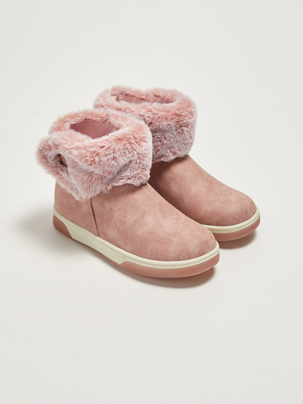 Leather Look Fur Lined Girls' Boots