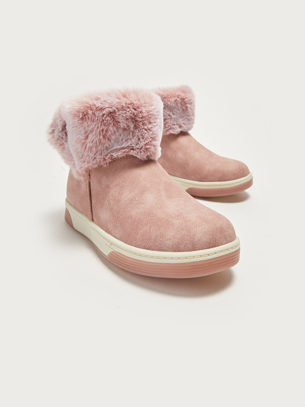 Leather Look Fur Lined Girls' Boots-2