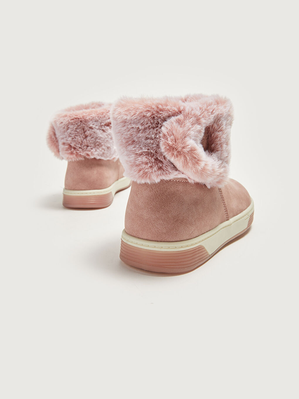 Leather Look Fur Lined Girls' Boots-4