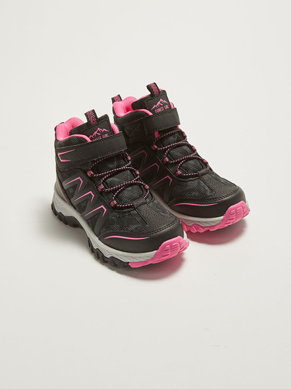 LC Waikiki Mesh Detailed Lace-Up Girl Trekking Boots -W15900Z4-HUC