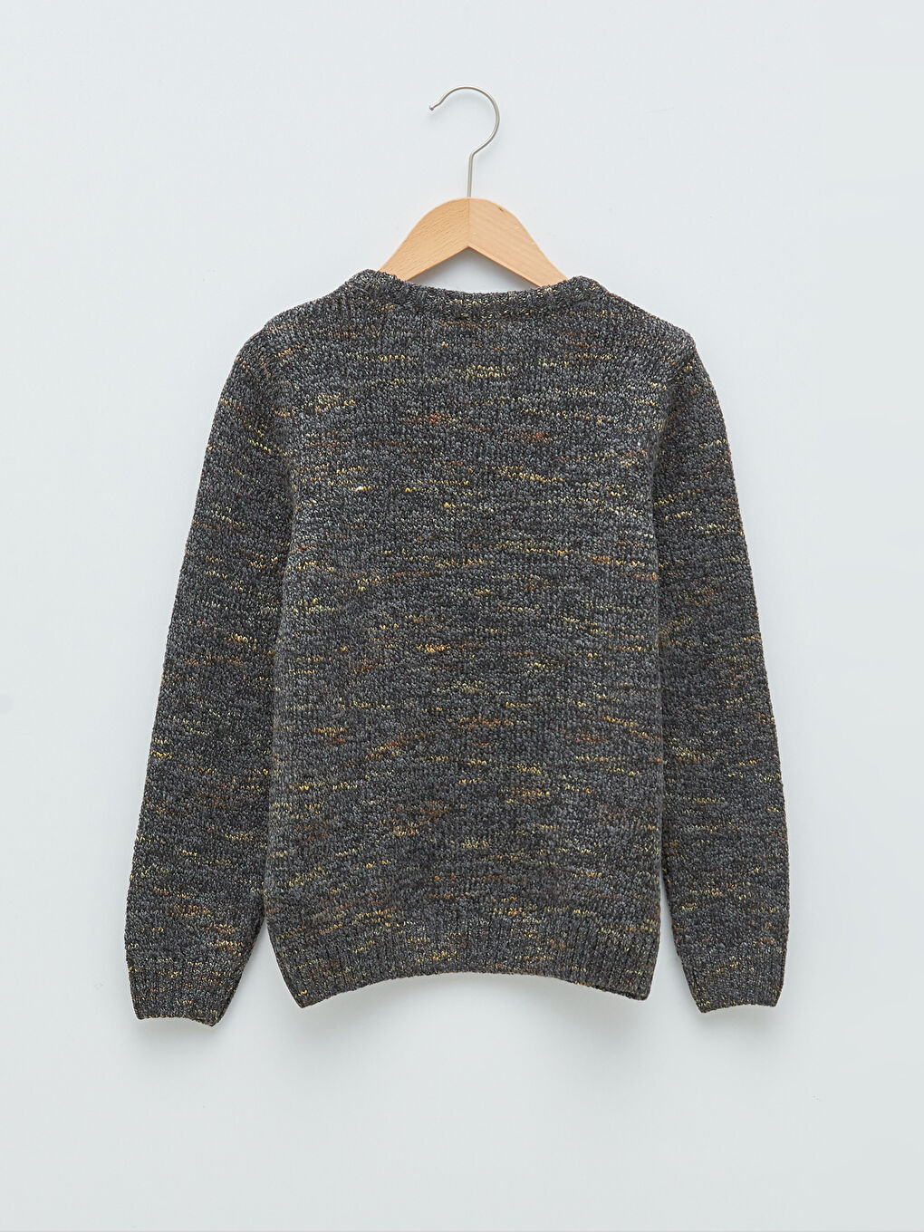 LCW Kids Crew Neck Self Patterned Long Sleeve Boy Thin Tricot Sweater -W15914Z4-JTK