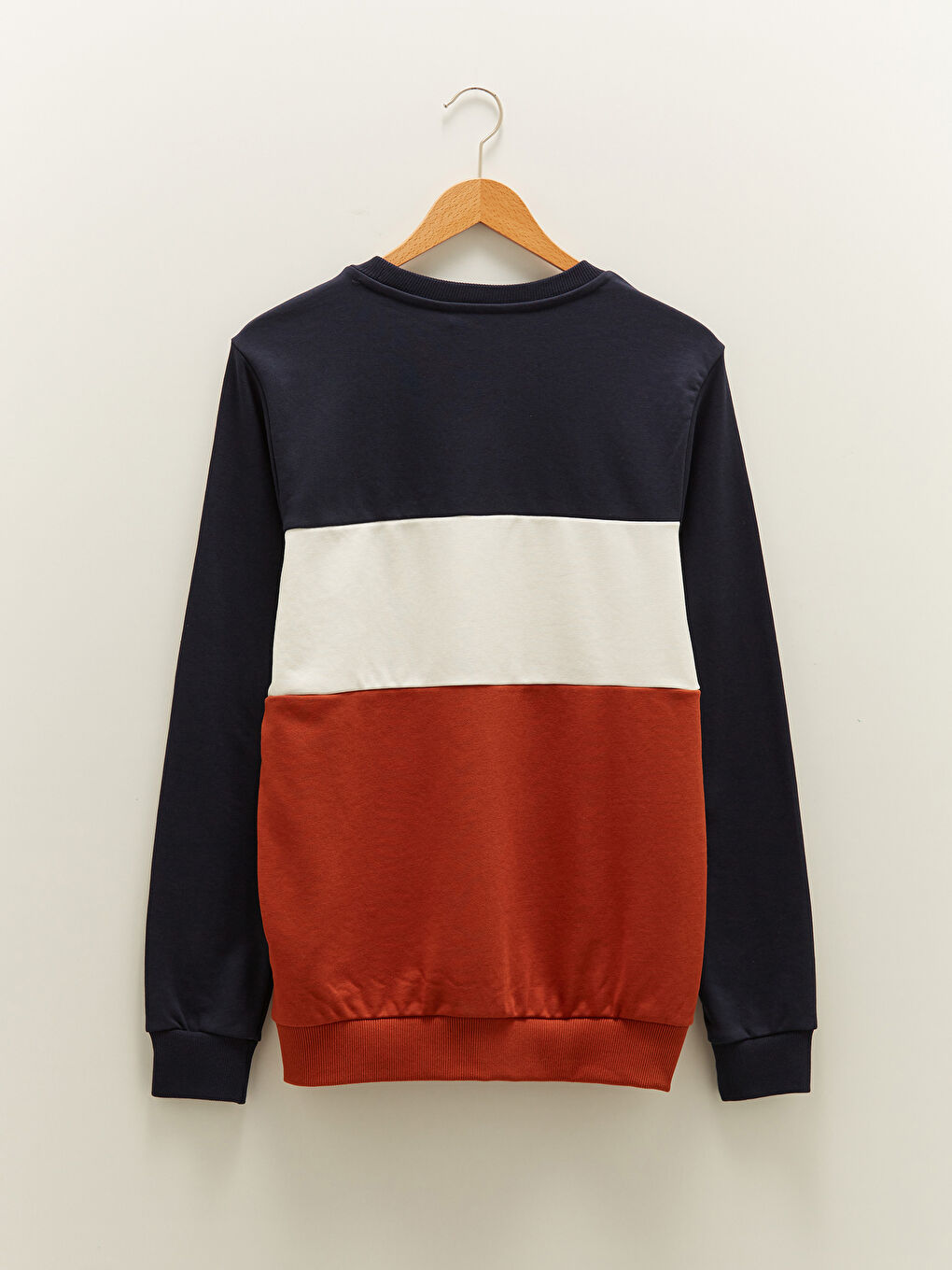 Crew Neck Long Sleeve Color Block Men's Sweatshirt-7