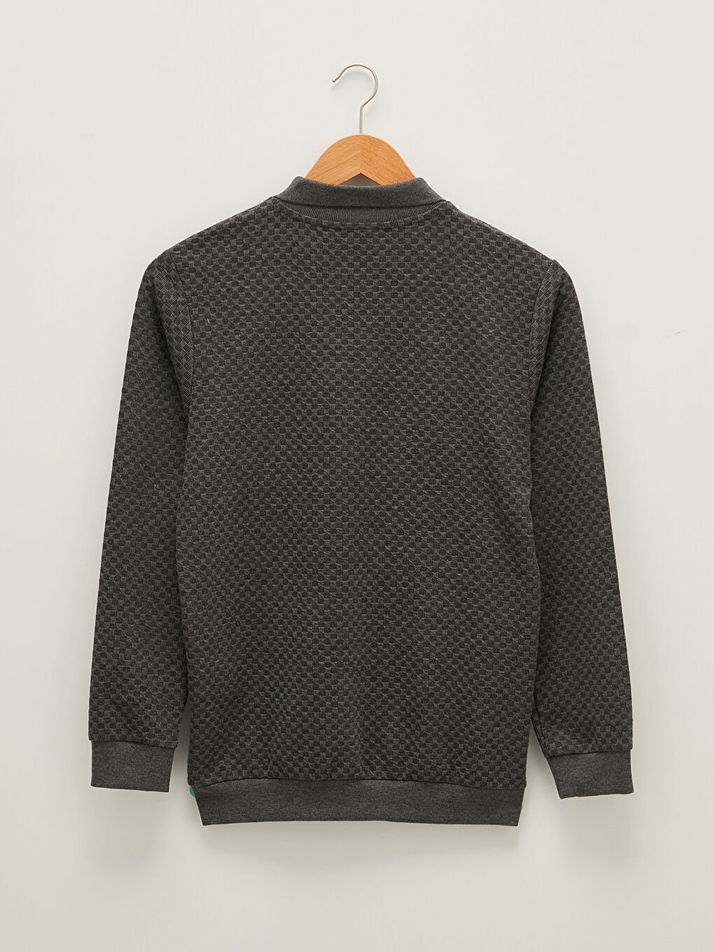 Polo Neck Long Sleeve Men's Sweatshirt-6