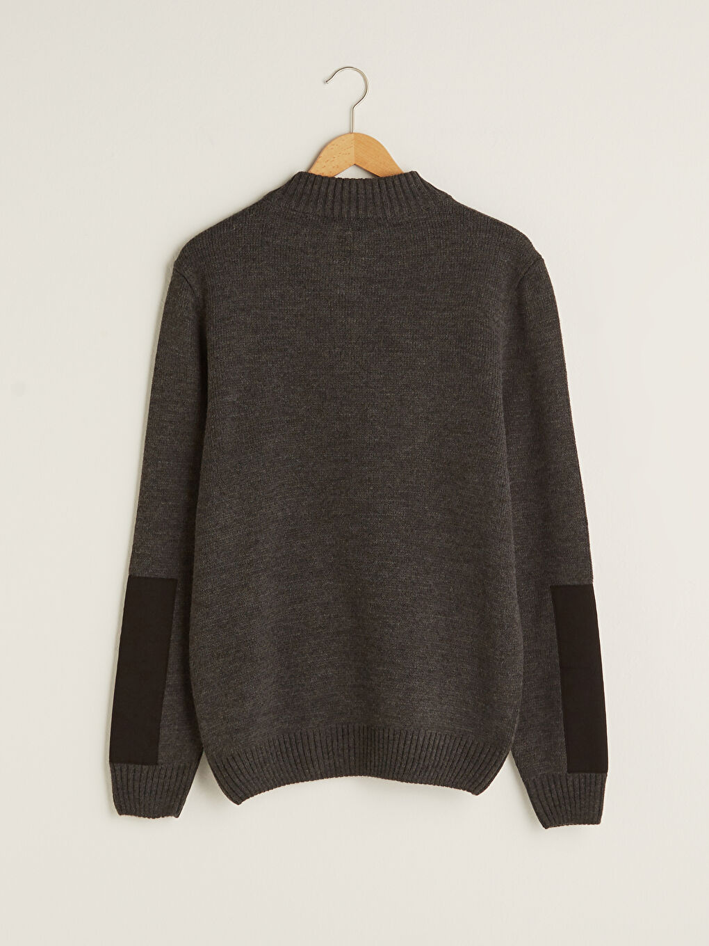 Standard Fit Turtle Neck Long Sleeve Men's Tricot Cardigan-5