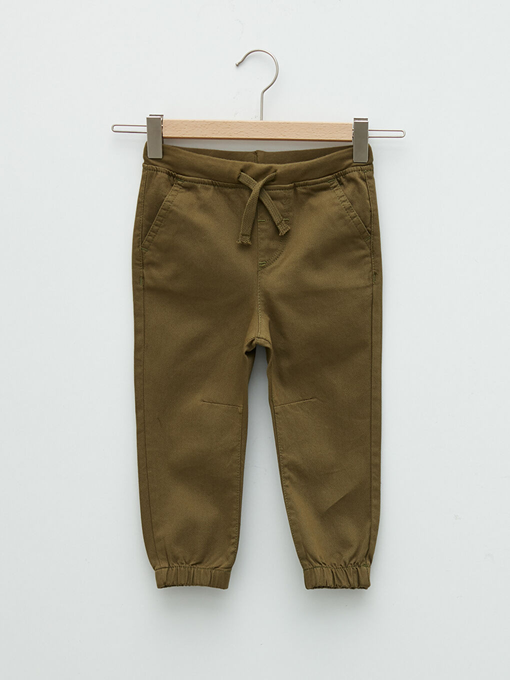 Elastic Waist Basic Gabardine Baby Boy Jogger Pants
