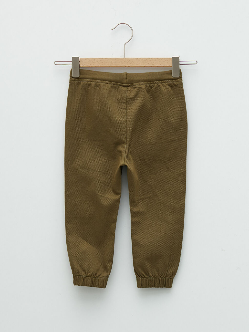 Elastic Waist Basic Gabardine Baby Boy Jogger Pants-1