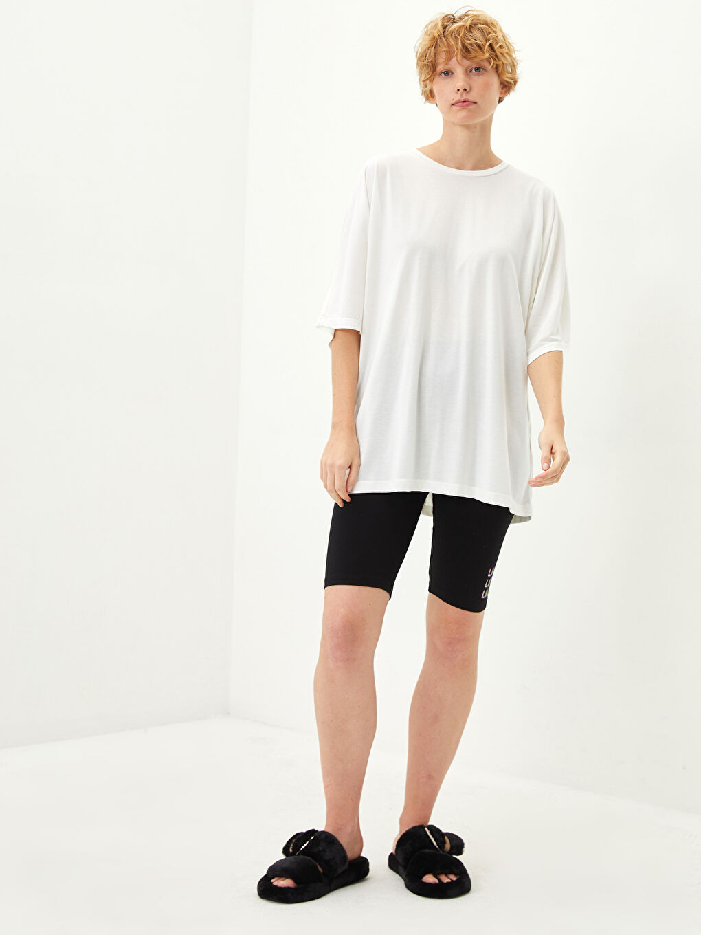 Женские леггинсы с эластичной резинкой на талии и принтом-1