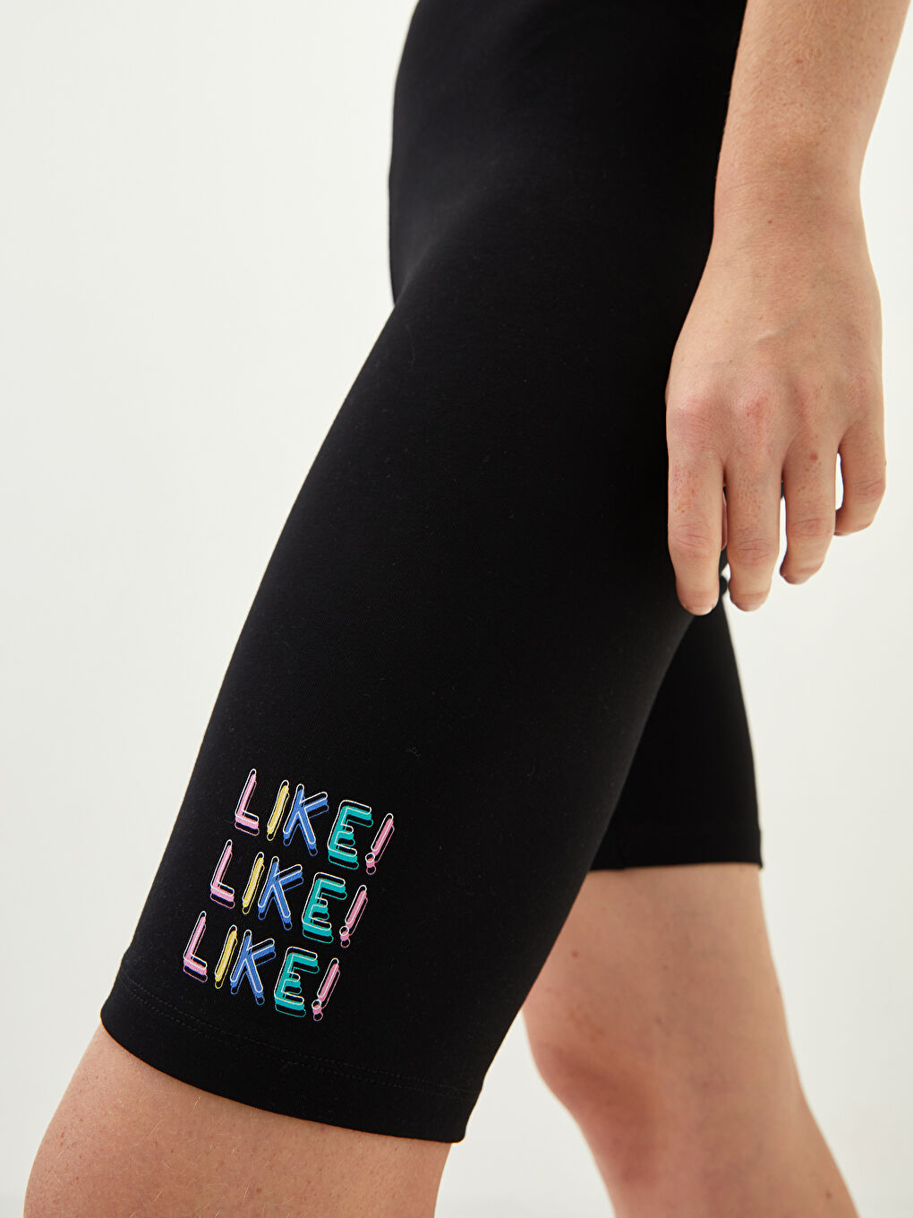 Женские леггинсы с эластичной резинкой на талии и принтом-3