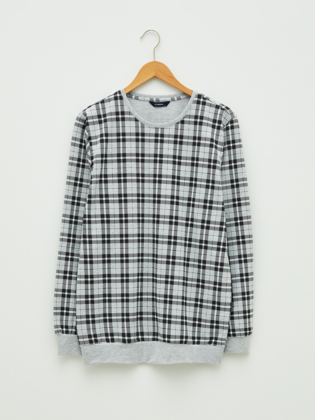 Slim Fit Plaid Men's Pajamas Set-6