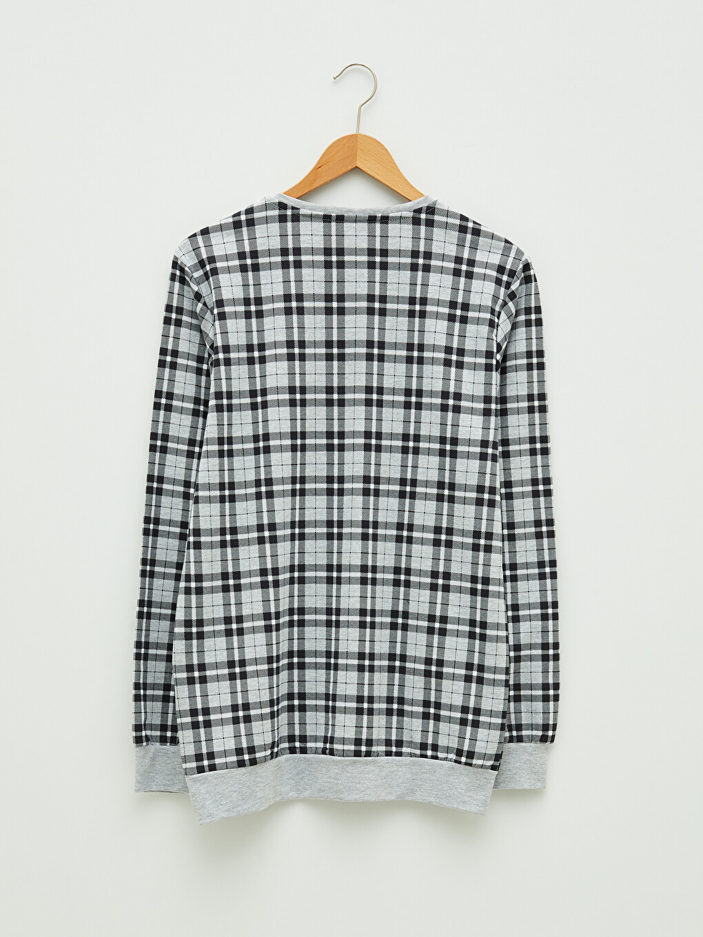 Slim Fit Plaid Men's Pajamas Set-8