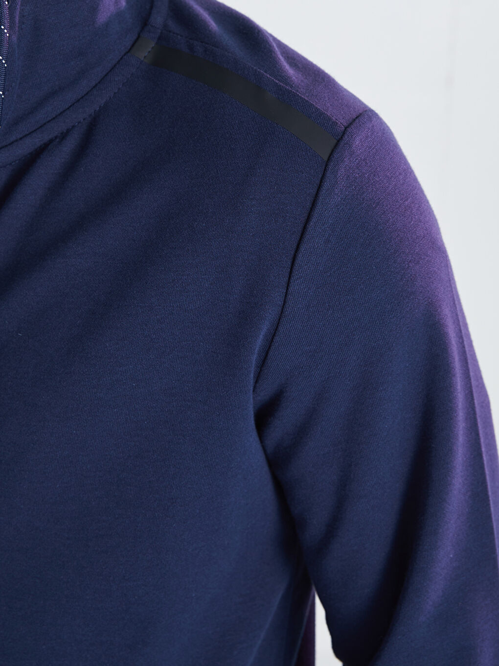 Lacivert Slim Fit Kapüşonlu Erkek Aktif Spor Hırka-3