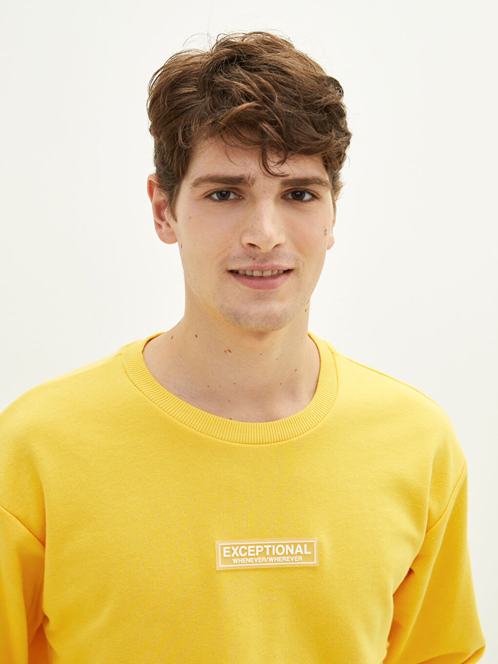 Crew Neck Long Sleeve Printed Men's Sweatshirt-3