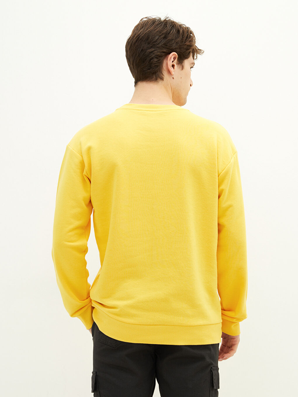 Crew Neck Long Sleeve Printed Men's Sweatshirt-4