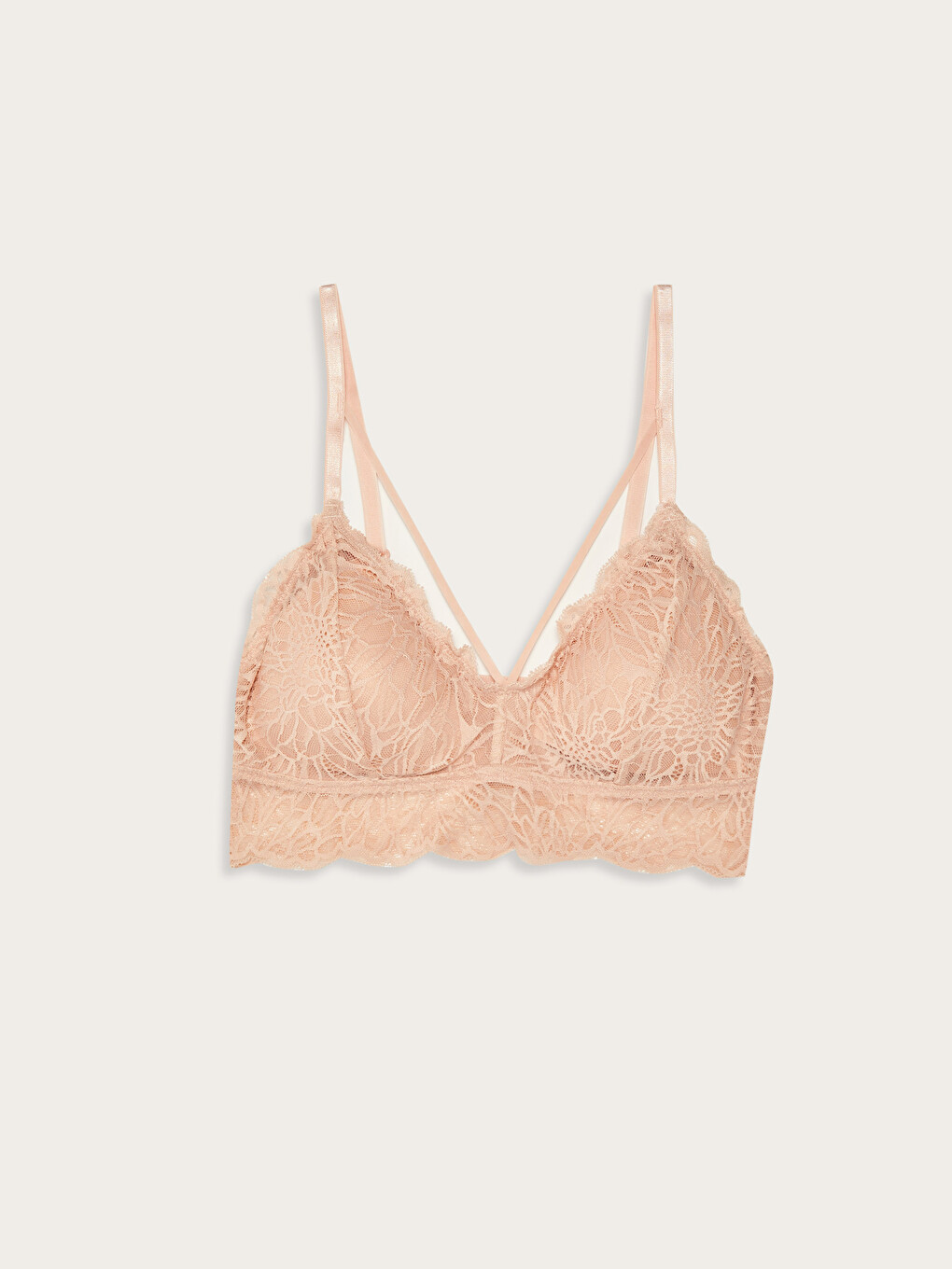 Wireless Underwire Bralette With Lace Detail