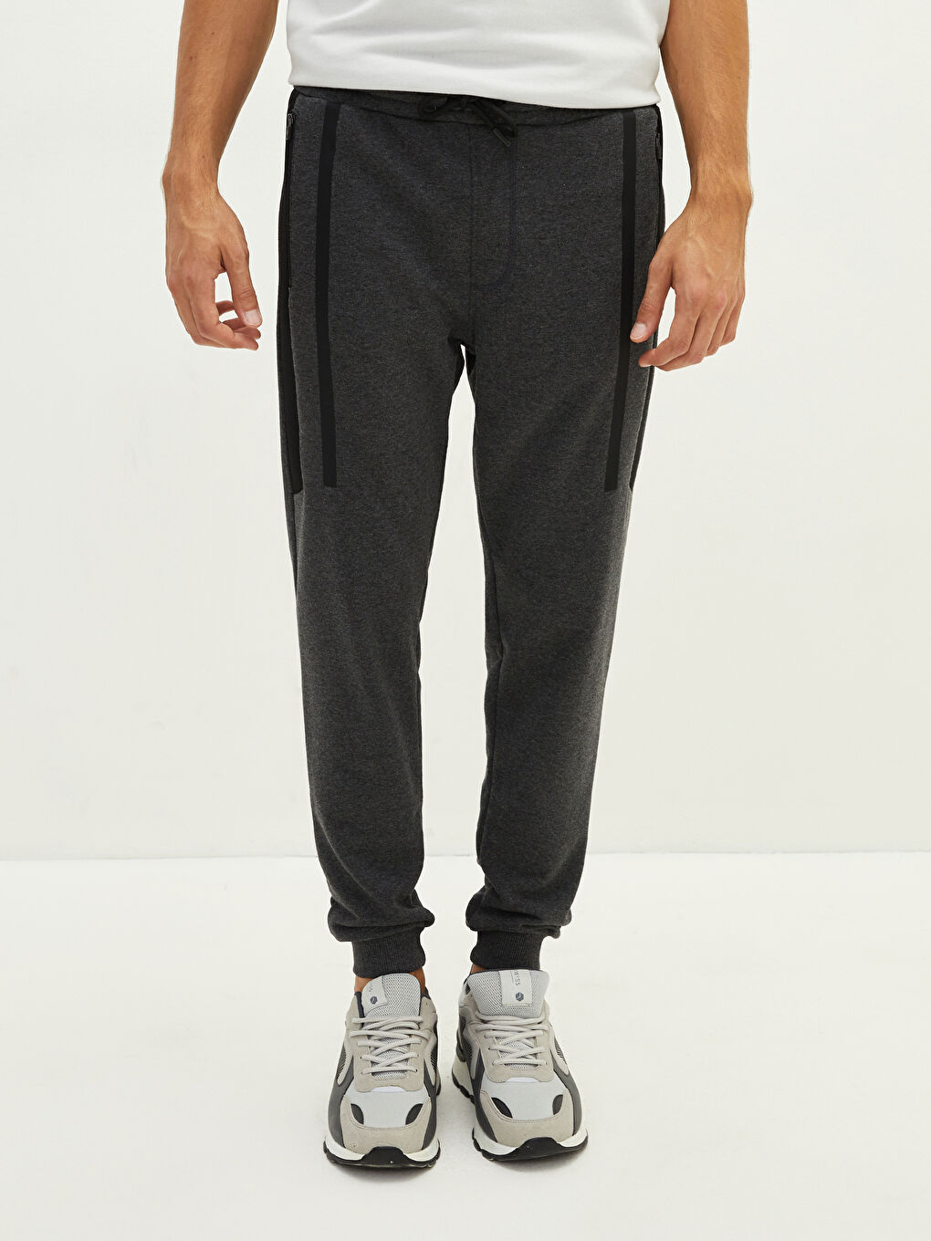 ерлерге арналған тар пішім джоггер спорттық шалбары-9