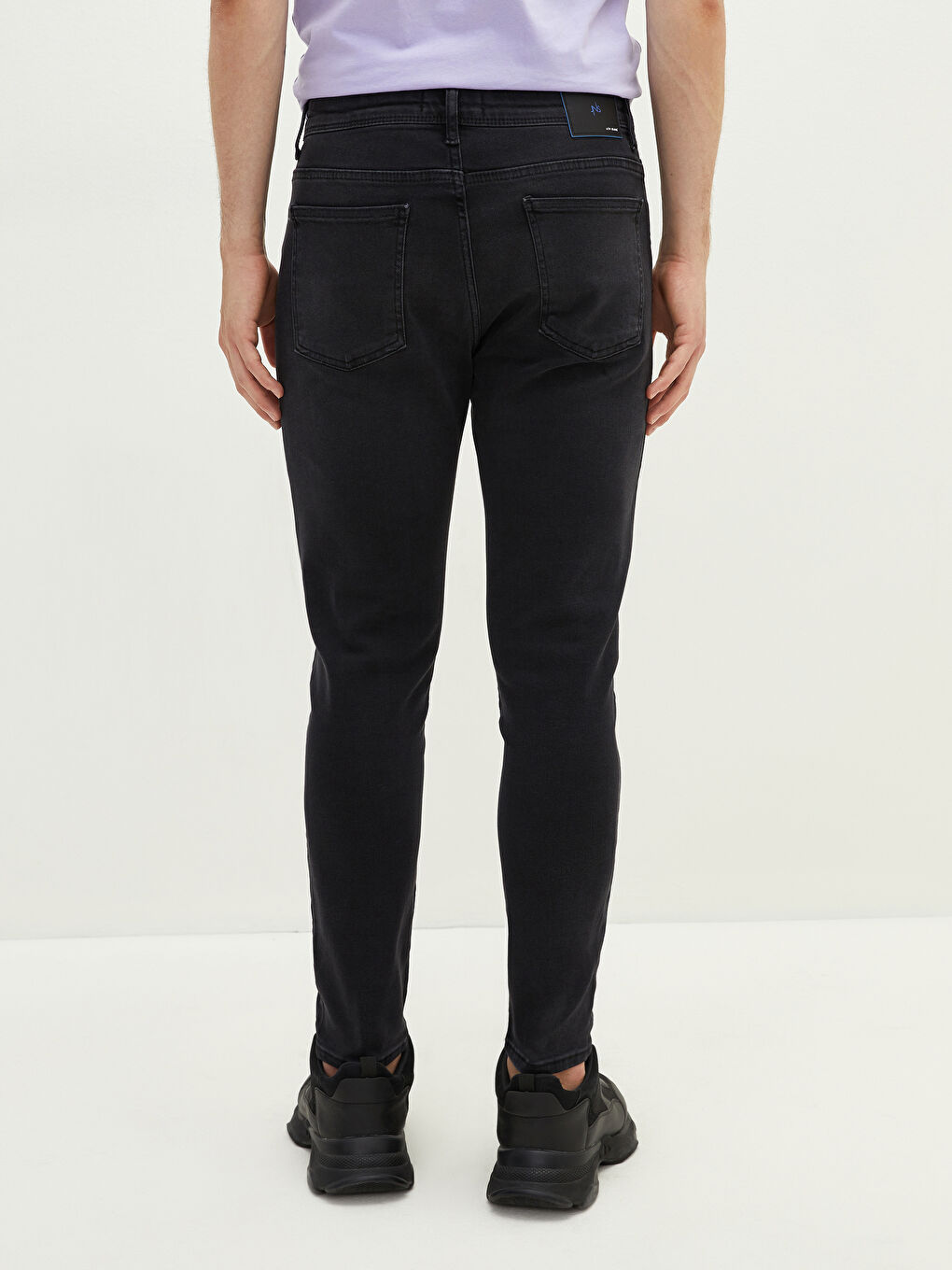 Siyah 730 Havuç Kalıp Erkek Jean Pantolon-4