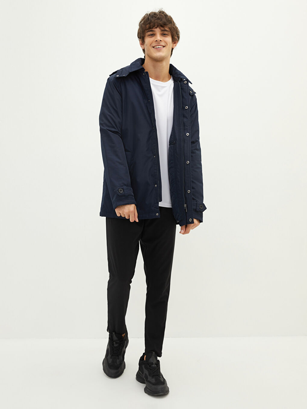 Muški Kaput Standardnog Kroja sa Kapuljačom-1