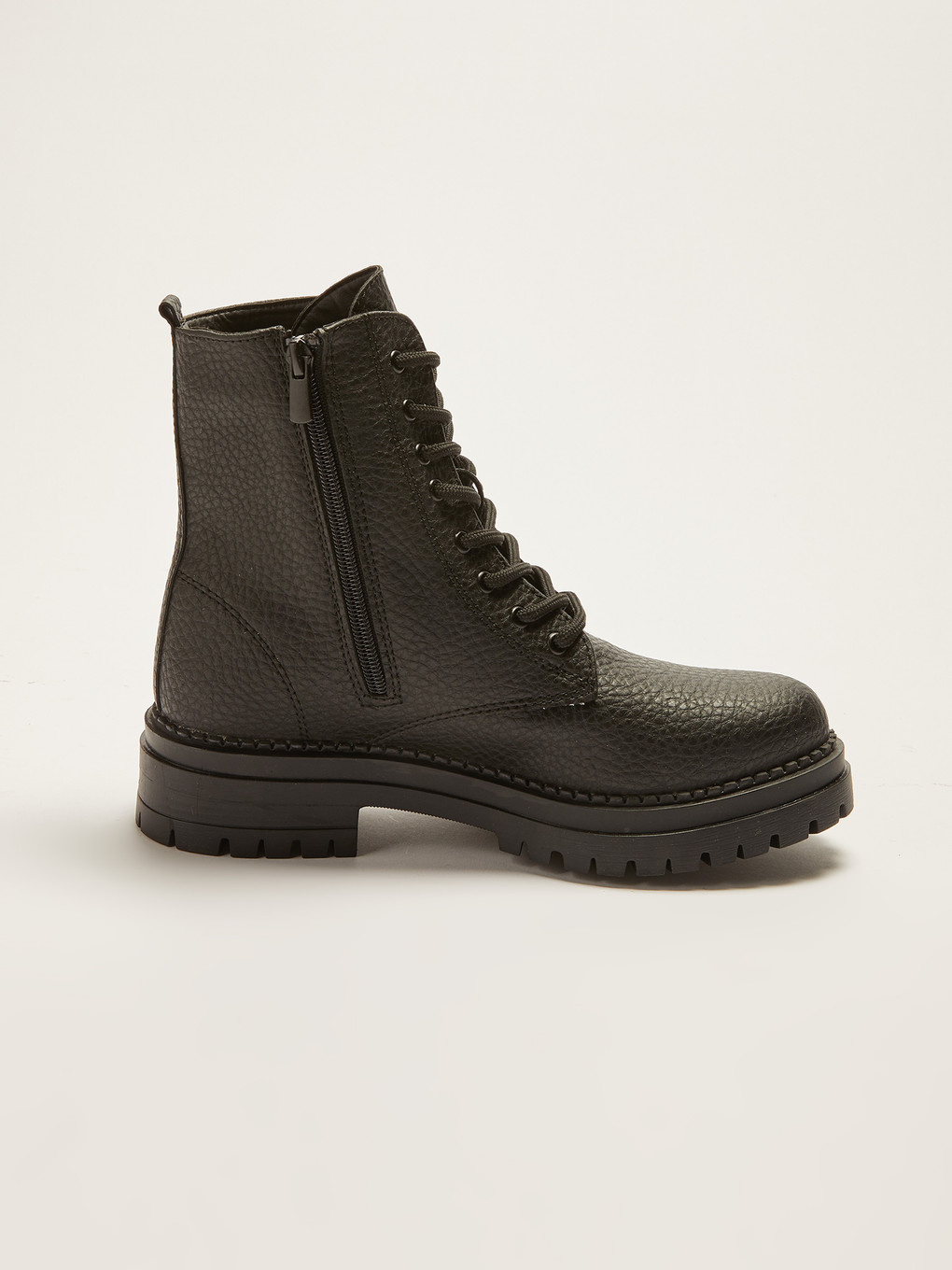Bottes En Similicuir À Lacets Pour Femmes-2