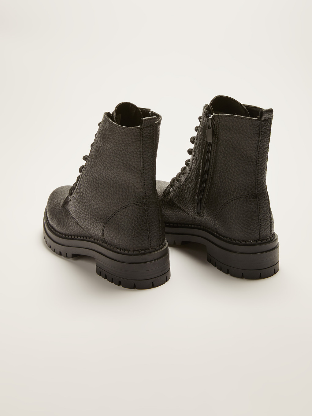 Bottes En Similicuir À Lacets Pour Femmes-3
