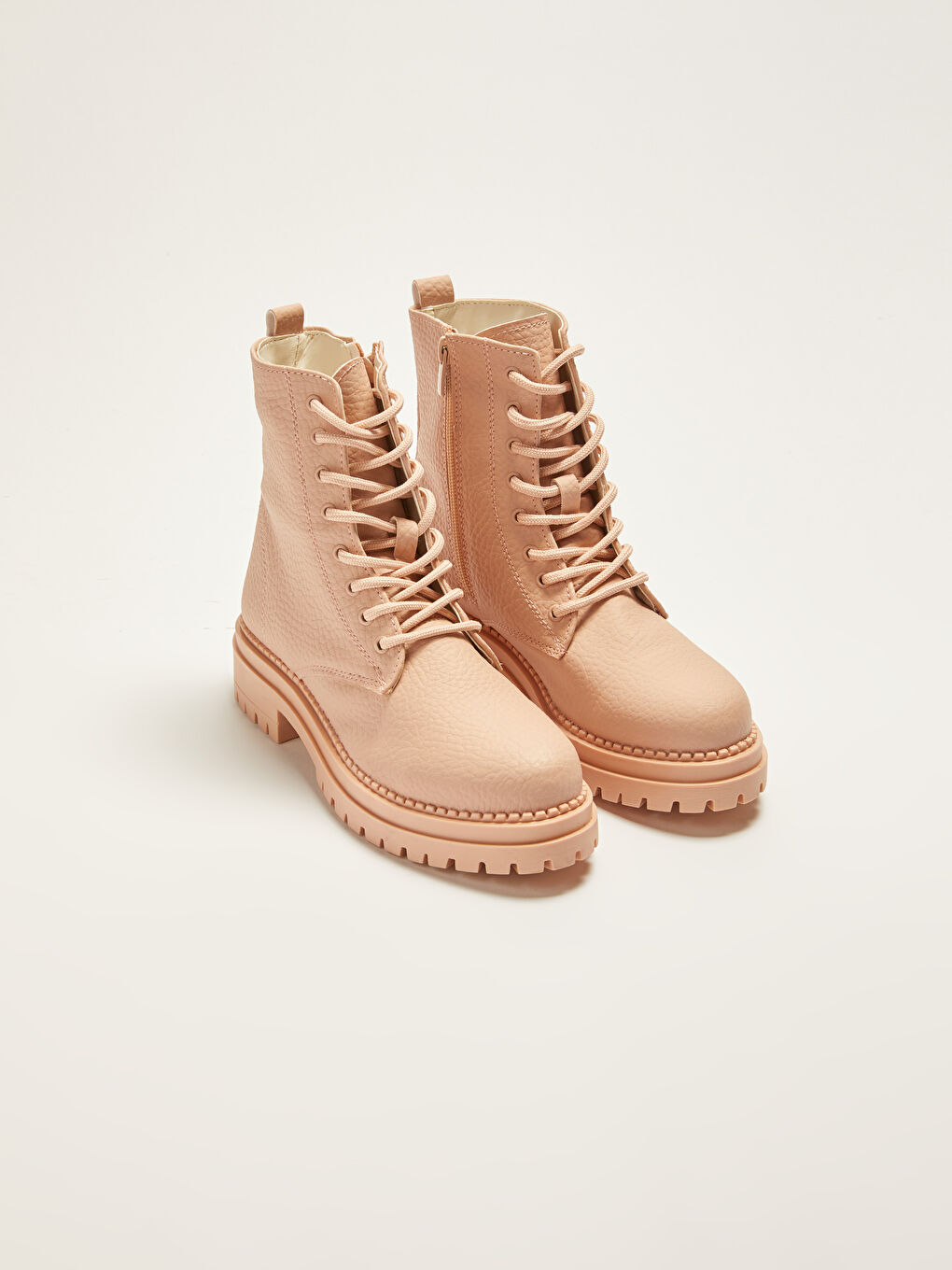 Женские ботинки из искусственной кожи со шнуровкой-1