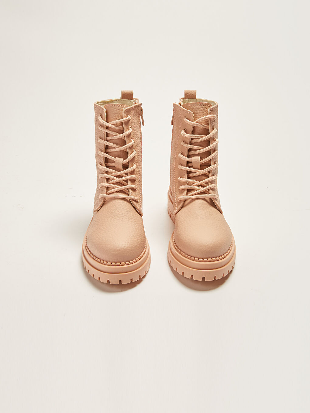 Женские ботинки из искусственной кожи со шнуровкой-3
