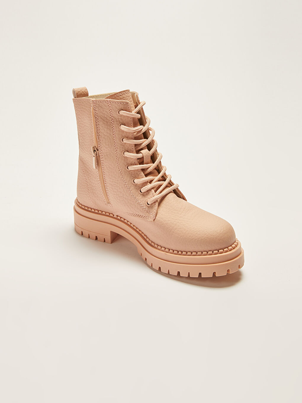 Женские ботинки из искусственной кожи со шнуровкой-5