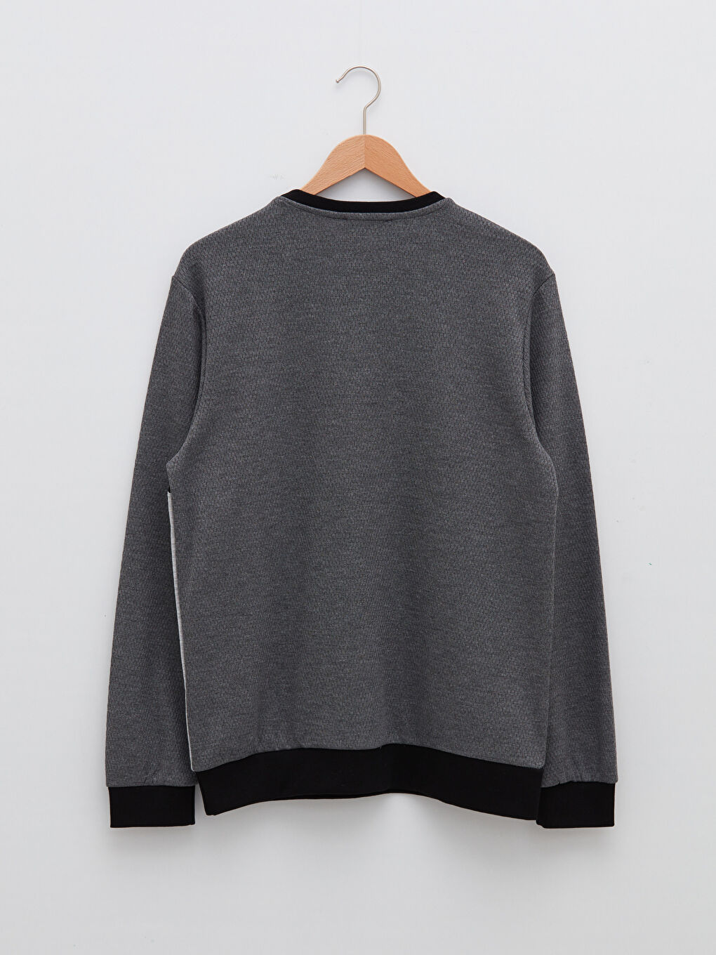 Crew Neck Long Sleeve Color Block Men's Sweatshirt-6