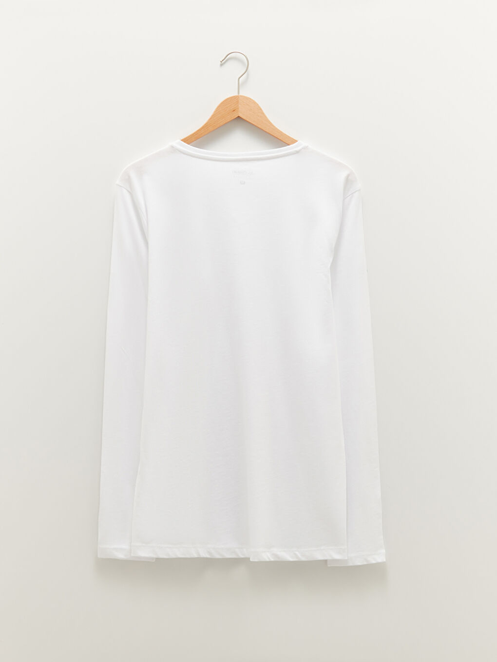 Beyaz V Yaka Uzun Kollu Pamuklu Erkek Atlet-6