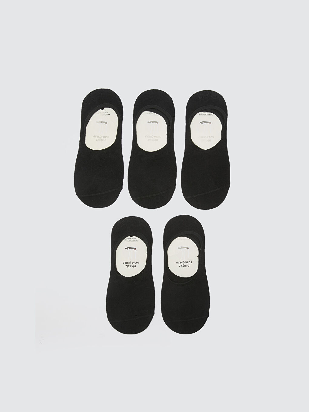 Siyah Düz Erkek Babet Çorap 5'li-1