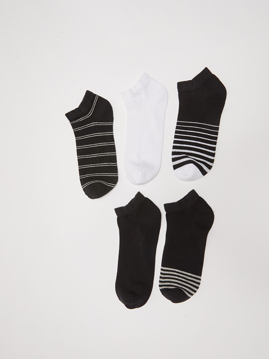 Striped Men's Trainer Socks 5 Pack-1