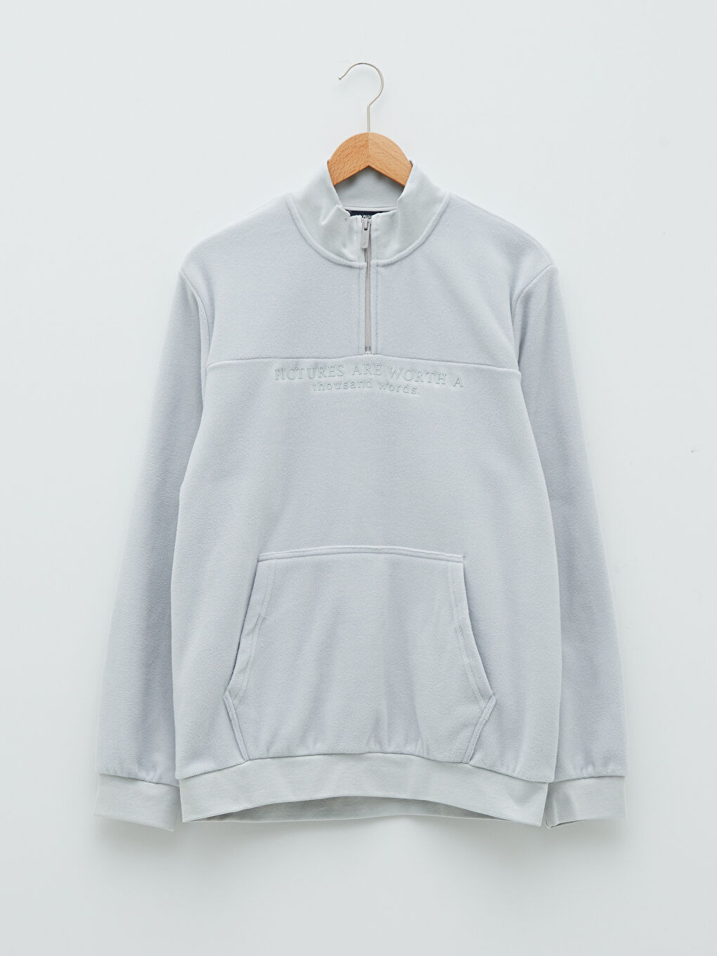 Hanorac pentru Bărbați Imprimat cu Mânecă Lungă și Guler Tip Pâlnie-5