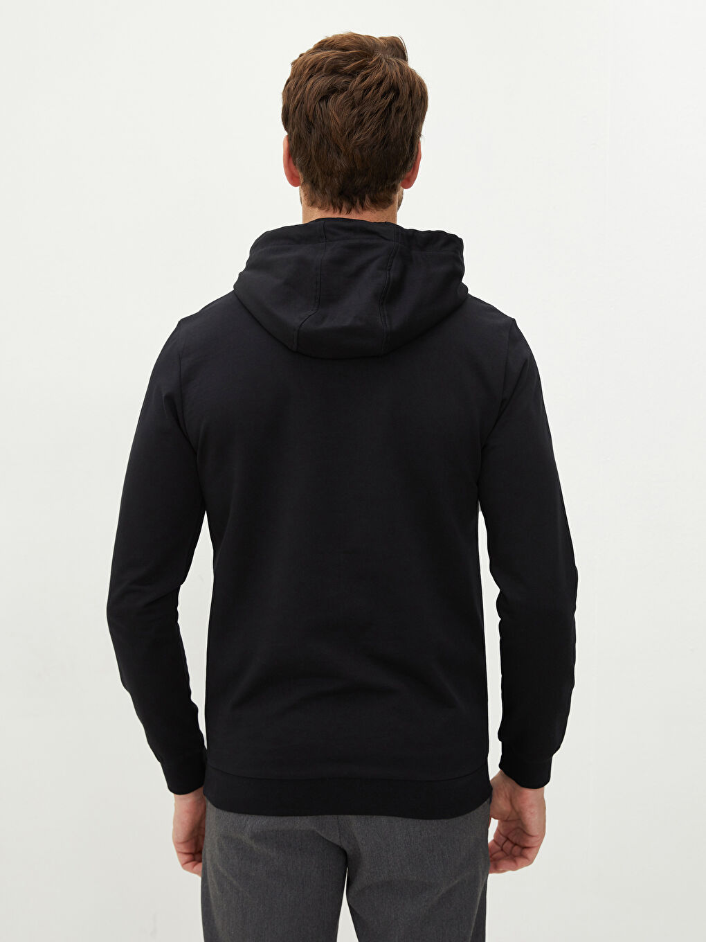 LCWAIKIKI Classic Long Sleeve Printed Men's Hoodie -W16187Z8-CVL