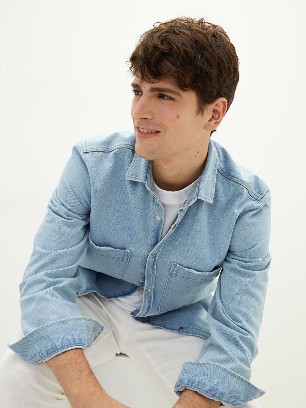 İndigo Standart Kalıp Erkek Jean Ceket-1