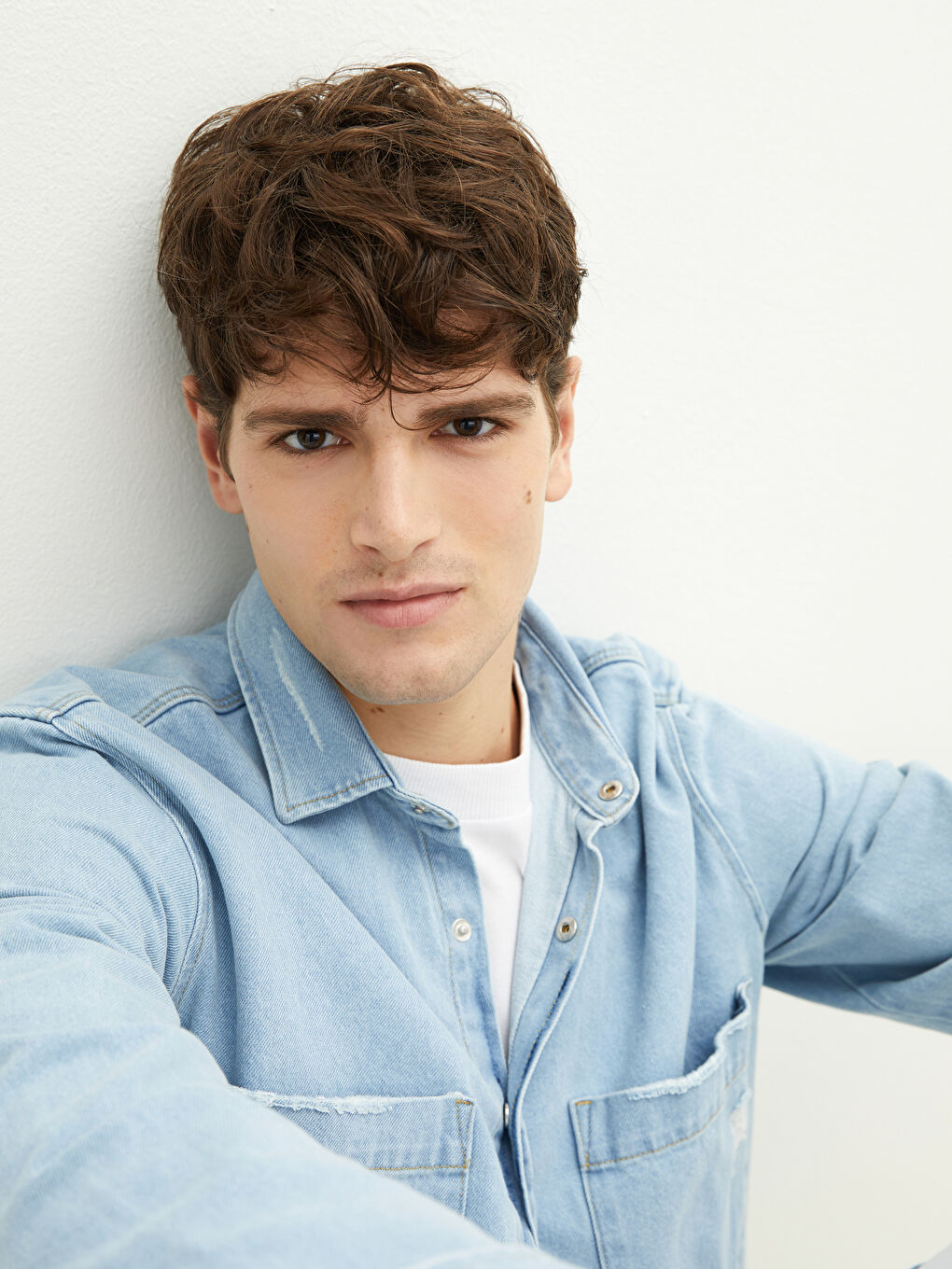 İndigo Standart Kalıp Erkek Jean Ceket-4