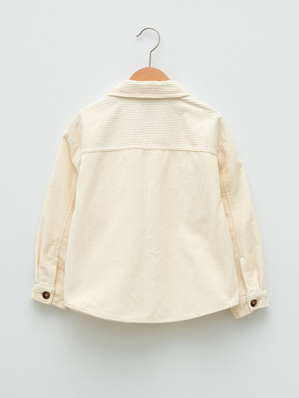 Basic Long Sleeve Velvet Boys' Shirt-1