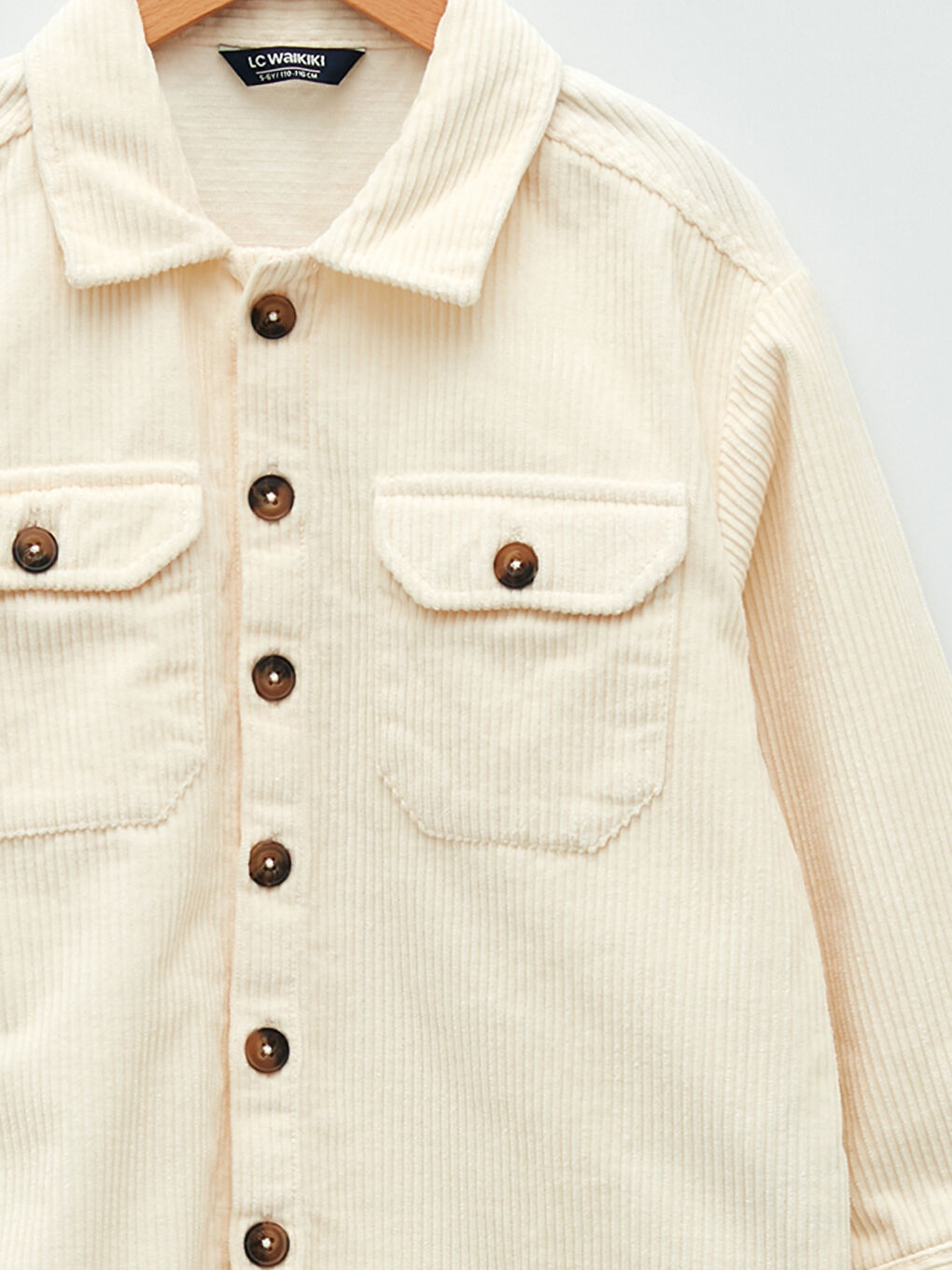 Basic Long Sleeve Velvet Boys' Shirt-2