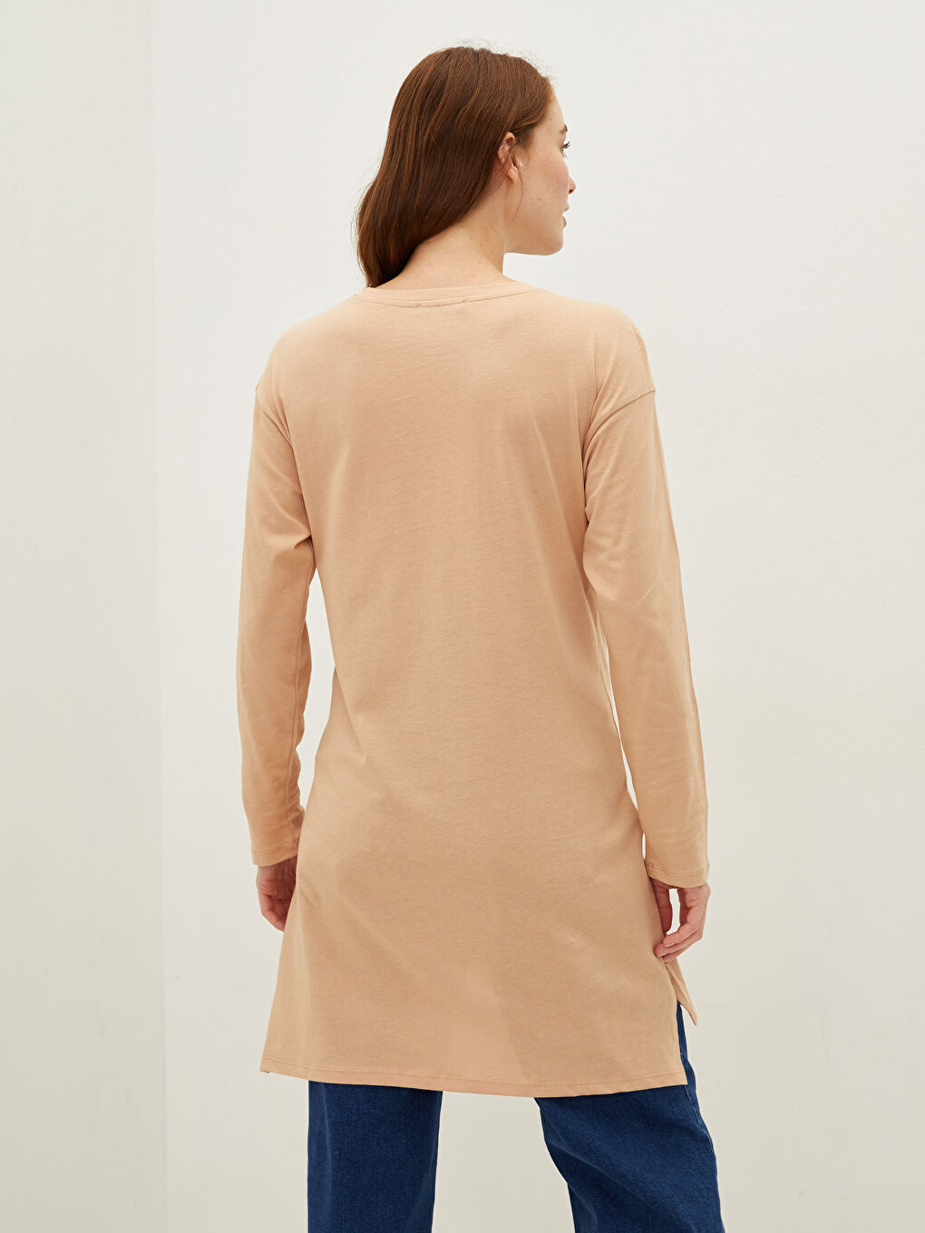 Tunique De Maternité Coupe Trapèze Imprimée À Manches Longues Et Col Rond-4