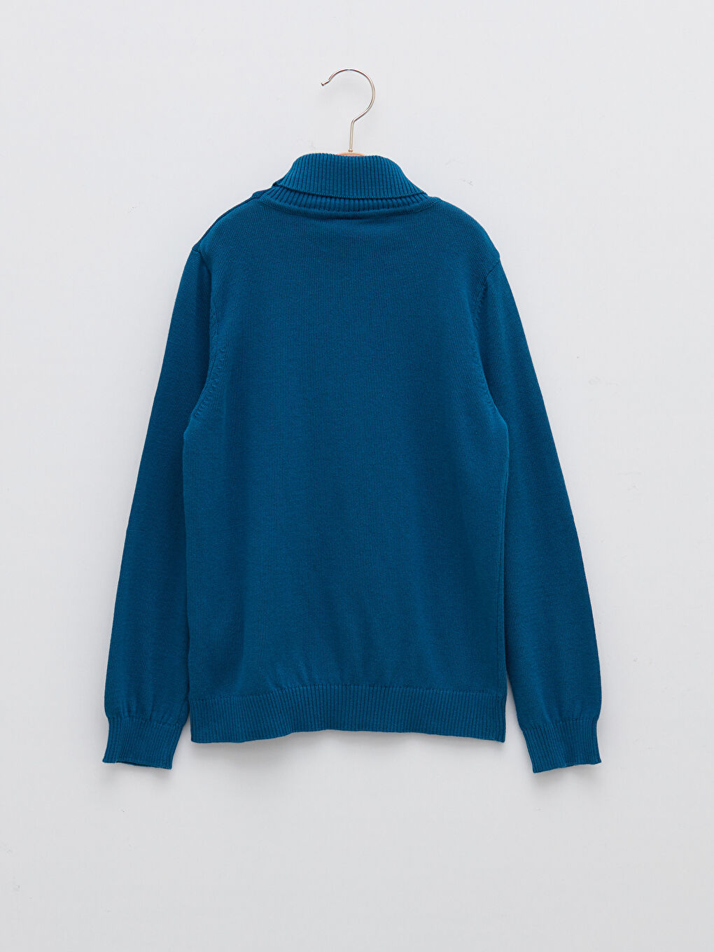 Basic Turtleneck Long Sleeve Boy's Slim Knitwear Sweater-1